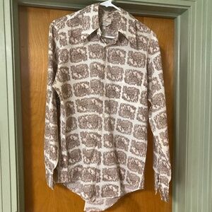 Vintage Men's Collared Long Sleeve Shirt Atkinson Brand Size 15-M-15.5